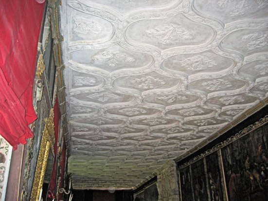 Ceiling of the Cartoon Gallery, Knole, Kent.
