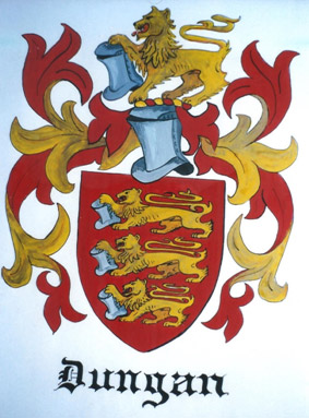 The coat-of-arms of the Dungan family