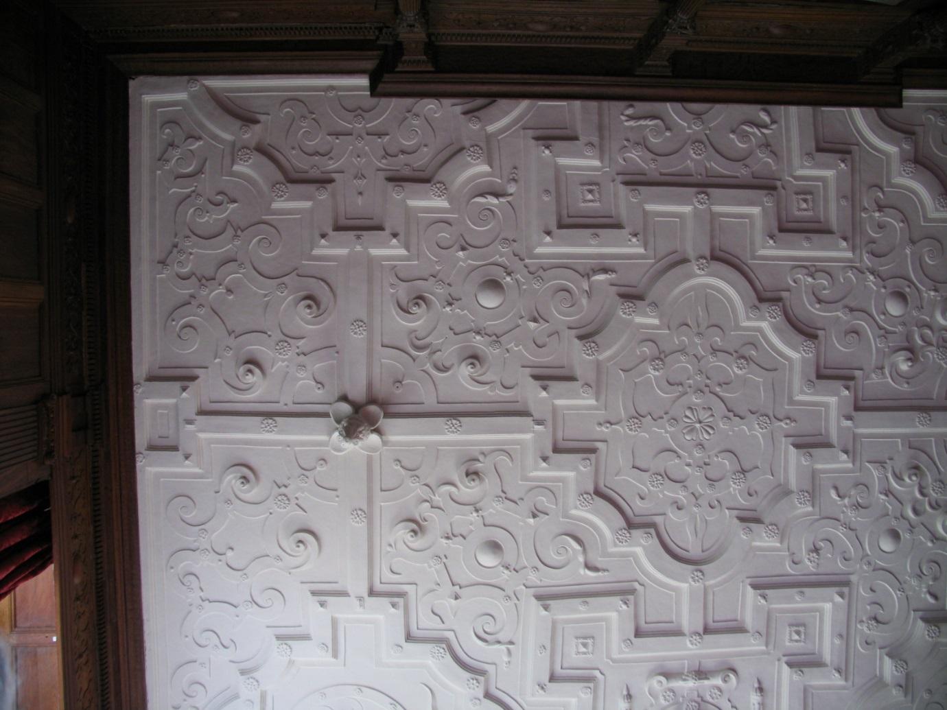Chilham Castle, Kent, part of the Red Bedroom ceiling (c 1615)